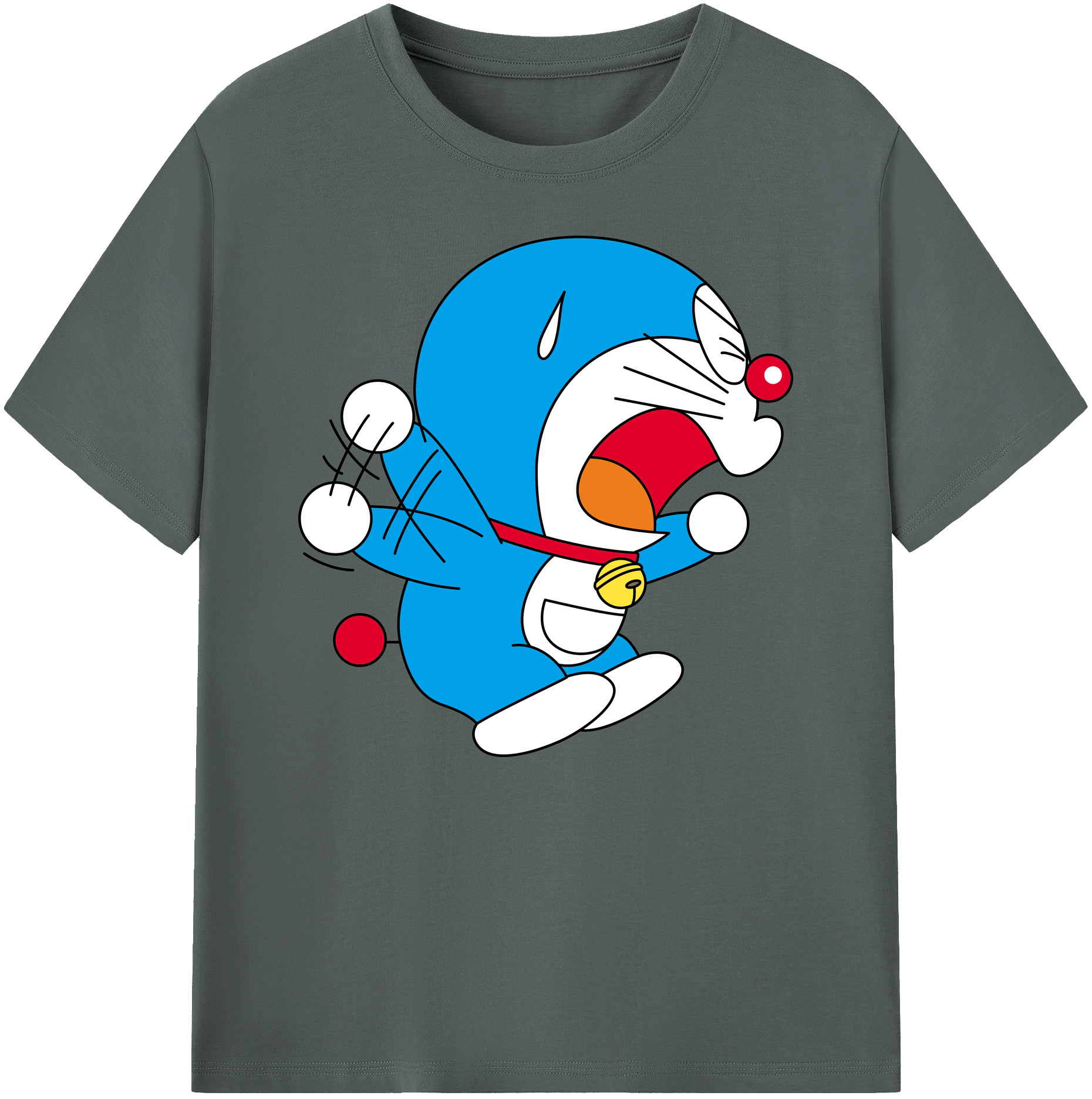 （画像用） ドラえもん Doraemon 綿100％ メンズ半袖Tシャツ｜肌触りやわらか＆通気性